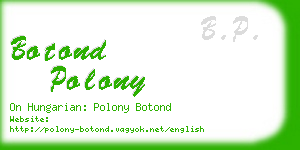 botond polony business card